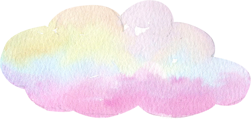 Watercolor Unicorn Cloud